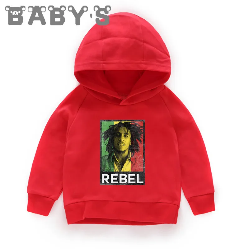 Jamaica Singer Bob Marley Kids Hoodies Fashion Cool Sweatshirts Boys Clothes Children Outwear Baby Girls Autumn Tops,KMT5208