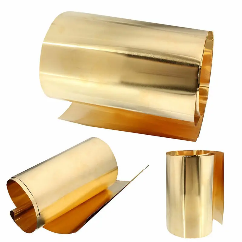 Roll Of Thin Brass Plate With Golden Film Wire Brass Foil Plate Jewelry Making DIY