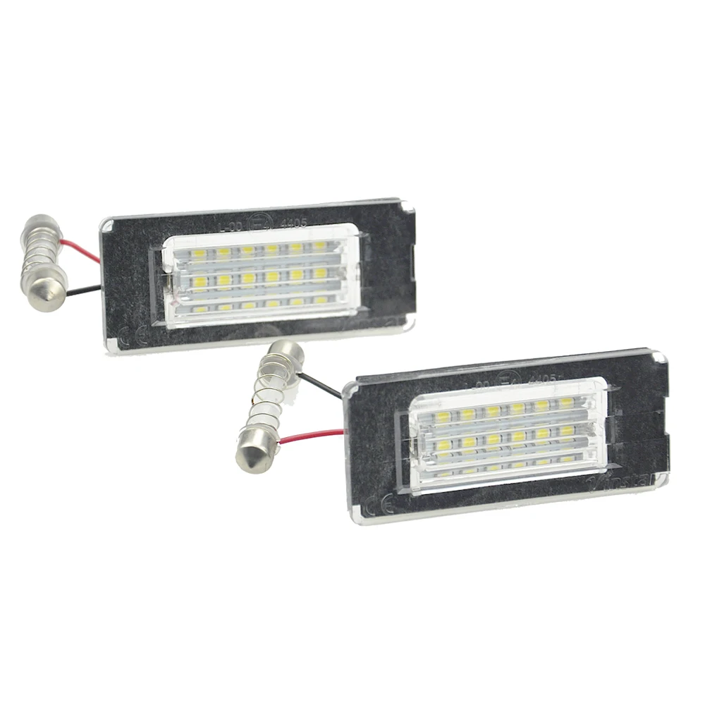 2Pcs White LED License Plate Light Number Plate Lamp For Mini Cooper R56 2007-2013 R57 2009-up R58 2011-up R59 2011-up