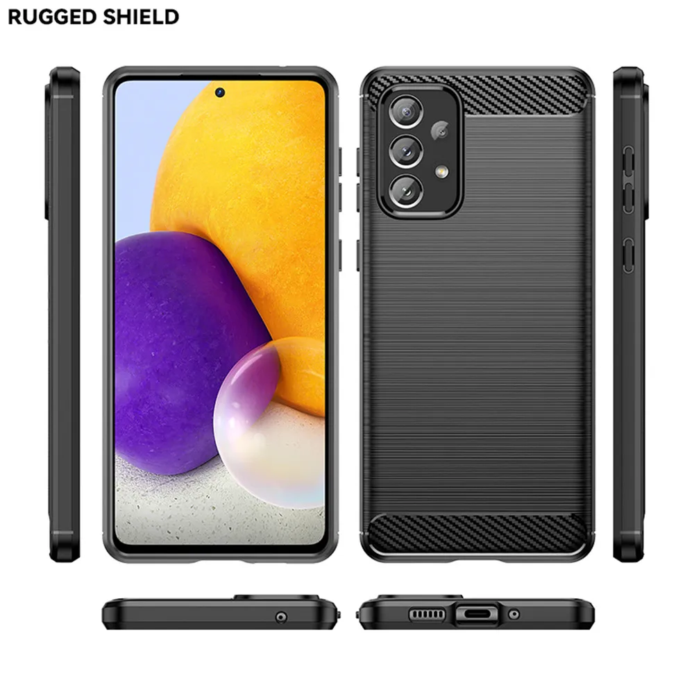 For Samsung Galaxy A73 5G Case Luxury Carbon Fiber Skin Soft Silicone Cover Case For Samsung A73 A 73 Phone Cases