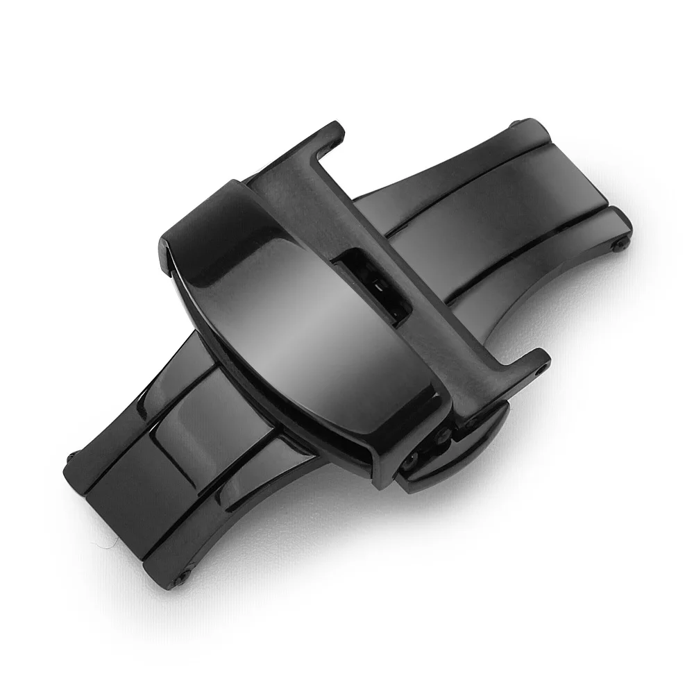 Edelstahl-Uhrenverschluss Doppel-Druck-Schmetterlingsverschluss 18mm 20mm 22mm 24mm 14/16mm Uhrenzubehör UTHAI – Detail 5