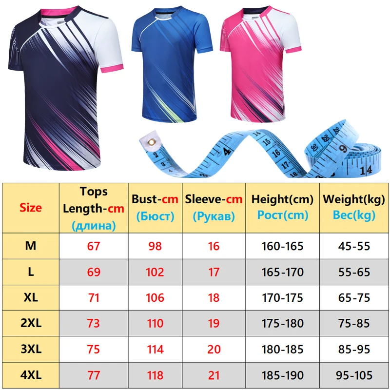 Badminton Golf Shirt Breathable Polyester Quick Dry Summer New 3D Men Tshirt Athletic Table Tennis Jersey Ping Pong Short Sleeve