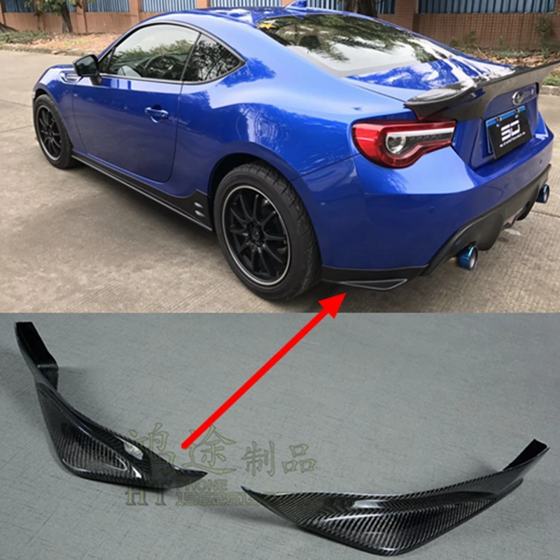 New TS Style Car Rear Bumper Splitter Lip Diffuser Spoiler Cover Trim Add-On For Aero Side Aprons For Subaru BRZ Sti 2013-2018