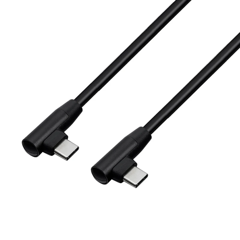 Type-c to Type-c Cable Male to Male USB C 20V 3A 60W PD Quick Charge Fast Charging Cord 90 Degree Right Angle Wire Mobile Phone