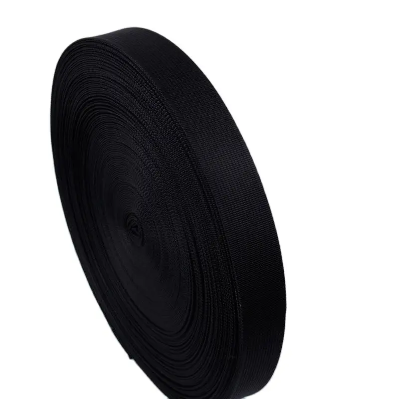 

Edge Nylon Webbing Striped Tape For Backpack Bags 1.2" Black Factory Stock