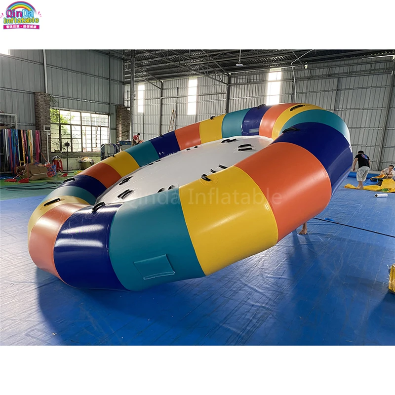 4M Đường Kính Towable Bay Bơm Hơi Disco Thuyền Cho Nước Trò Chơi