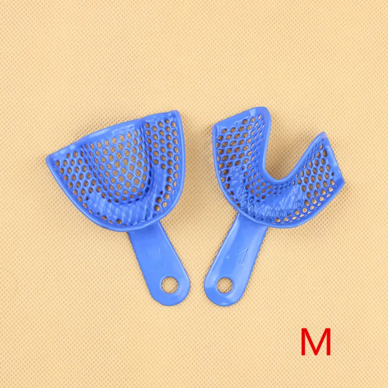 2pcs/Set Dental Impression Trays Oral Hygiene Plastic-Steel Dental Impression Trays Teeth Holder Dental Materials Dentist Tools