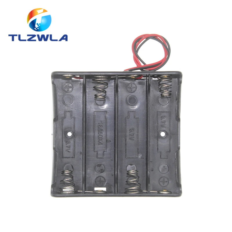 1PCS Black Plastic 1x 2x 3x 4x 18650 Battery Storage Box Case 1 2 3 Slot Way DIY Batteries Clip Holder Container With Wire Lead