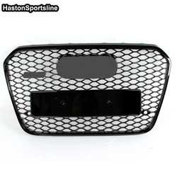 Grille de Capot Avant en Nid d'Abeille Noire, Accessoires de Style de Voiture, pour Audi Horizon C7 RS6 Dock Sline 2012-2015