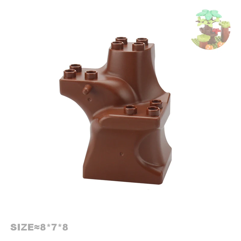 Big Particles Building Blocks Brand Accessories Farm Assemble Bricks Fence Tree Stump Grass Flower Figure Children DIY Toys Gift