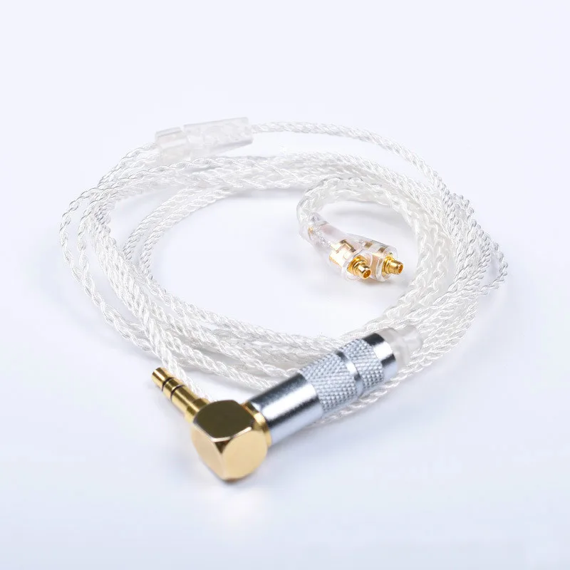 

Для Shure Se215 Se535 Se846 кабель для наушников одинарный Кристалл Медь посеребренный наушник Обновленная линия