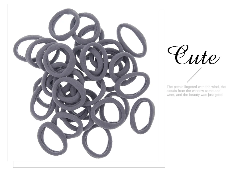 4,3cm Damen Pferdeschwanzhalter Gummiband Scrunchie Haarband Mädchen Yoga Haargummi Nylon Elastisches Haarband Haaraccessoires 30 Stück/Set – Detail 7