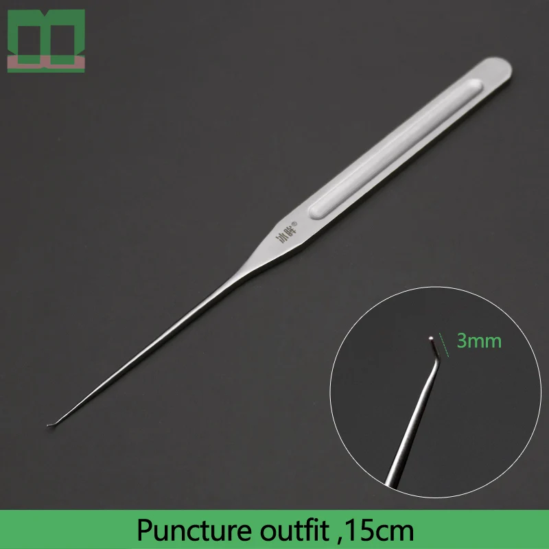 Puncture outfit single-end flat handle 15cm stainless steel cosmetic plastic surgery surgical operating instrument