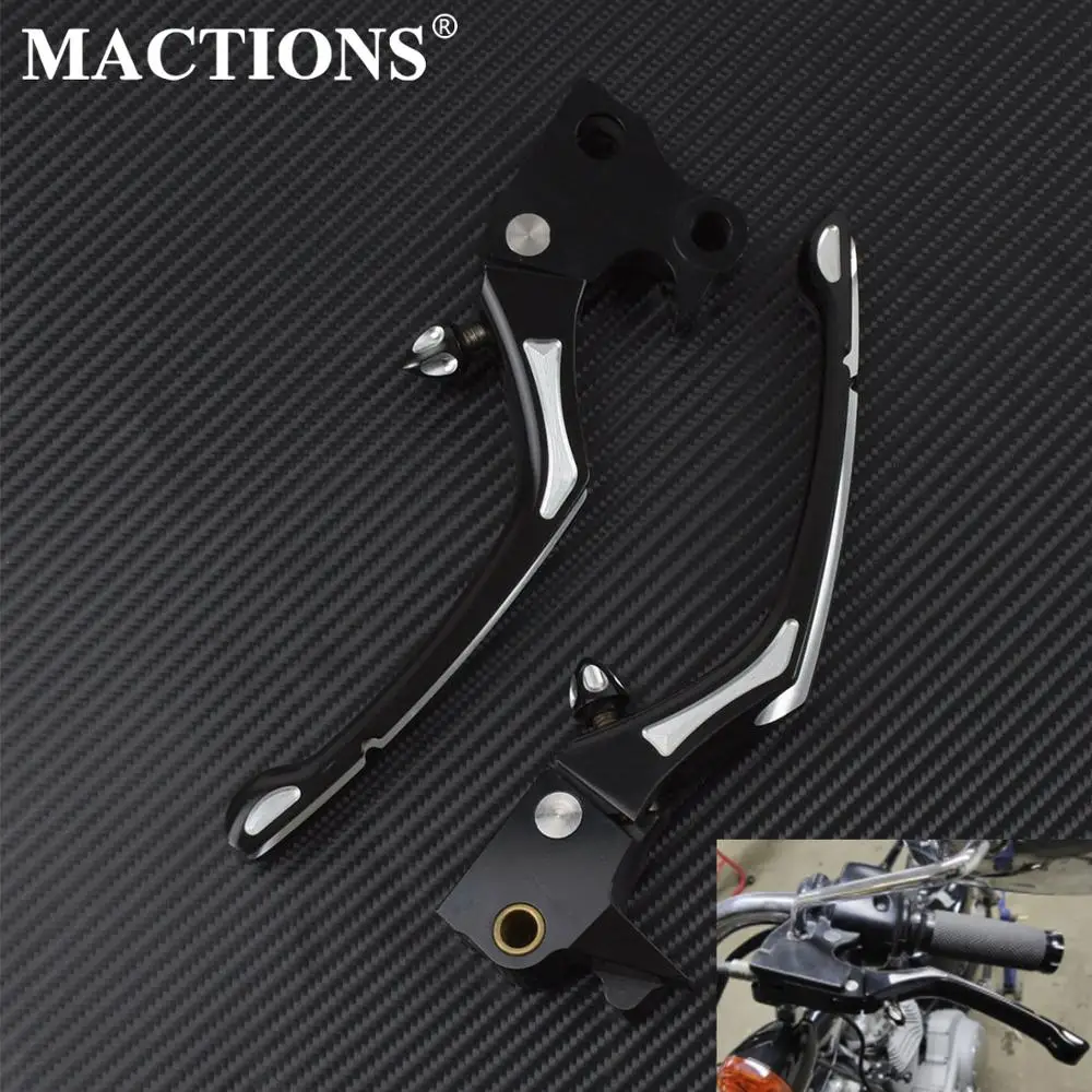 1 Pair Motorcycle Adjustable Regulator Brake Clutch Handle Lever CNC Aluminum For Harley Sportster XL883 XL1200 X48 2004-2013