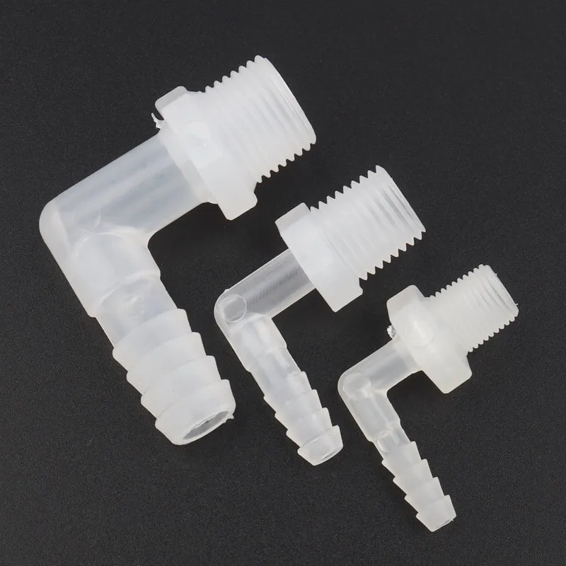 NuoNuoWell 5pcs/lot G1/8~3/8 To 3.9-11.1mm PP Pagoda Elbow Connectors Aquarium Fish Tank Fittings Air Pump Aerator Hose Joints