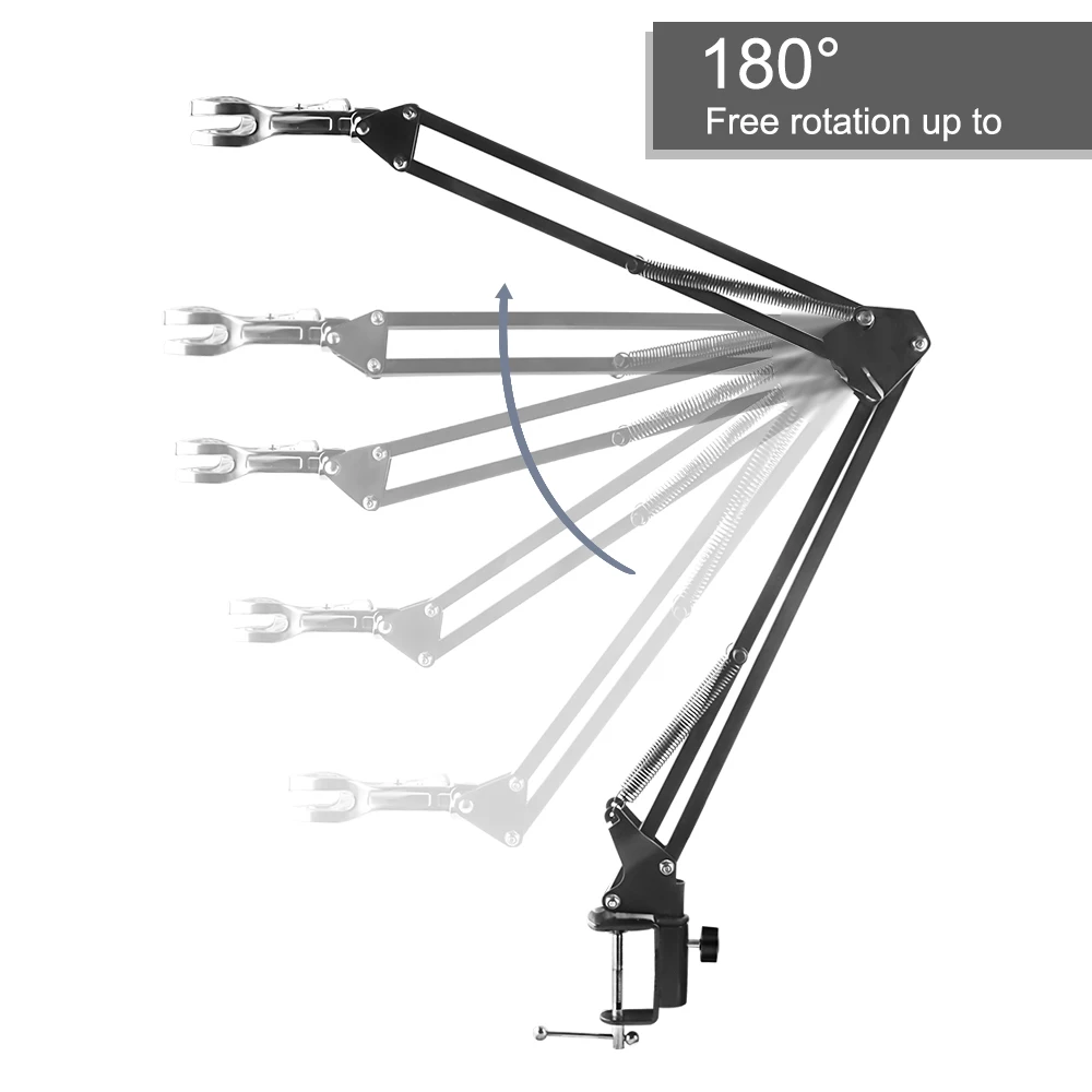 Hot air gun bracket Desktop folding stable bracket long arm 360 degree rotating heat gun bracket 3 axis bracket universal tools