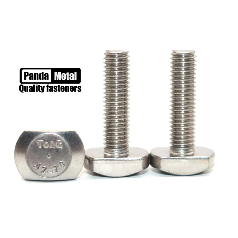 (THE) مسمار T من الفولاذ المقاوم للصدأ 304، برغي مفاتيح على شكل حرف T GB37 قياسي صيني، برغي على شكل حرف T قطر المسمار A2 M12 #6