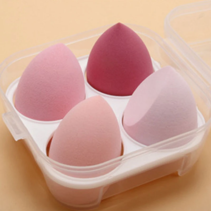 

4pcs Makeup Sponge Powder Puff Dry and Wet Combined Beauty Cosmetic Ball Foundation Powder Puff Bevel Cut Make Up Sponge Tools