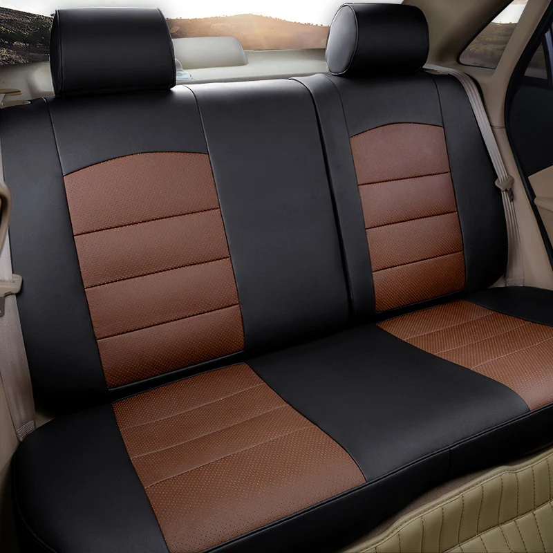 CARTAILOR Car Seat Cover Leather Set for Volvo XC70 Seat Covers & Supports Accessories for Cars Seats Protection Side Airbags