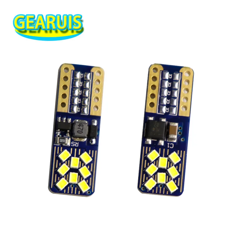 100pcs New Canbus T10 16 smd 2016 LED 3.36W 0.28A no error non polar Car License Plate Light Lamp Parking Lights super white 12V