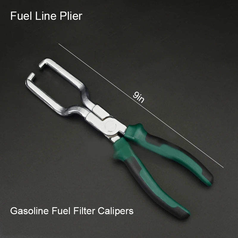 Fuel Filter Calipers Gasoline Pipe Fittings Special Clamp Rubber Handle Fuel Hose Pipe Buckle Removal Pliers(9 Inches in Length)