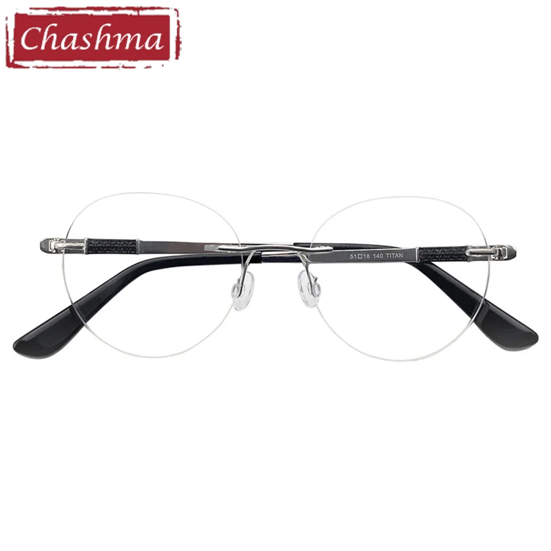 Chashma Rimless Pure Titanium Frame Male Ultra Light Eyewear Men High End Prescription Lens Optical Glasses Spectacle