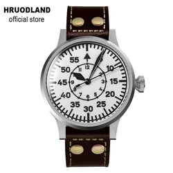 Hruodland New Automatic Men Pilot Watches vetro zaffiro PT5000 10ATM quadrante luminoso orologio da polso meccanico da immersione per uomo uomo