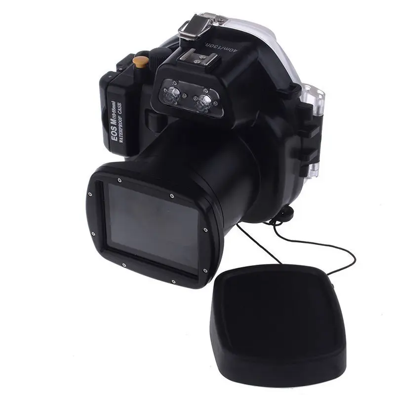 40M / 130FT  Waterproof Underwater Camera Housing Diving Case for Canon EOS-M 18-55 Lens  for EOS M