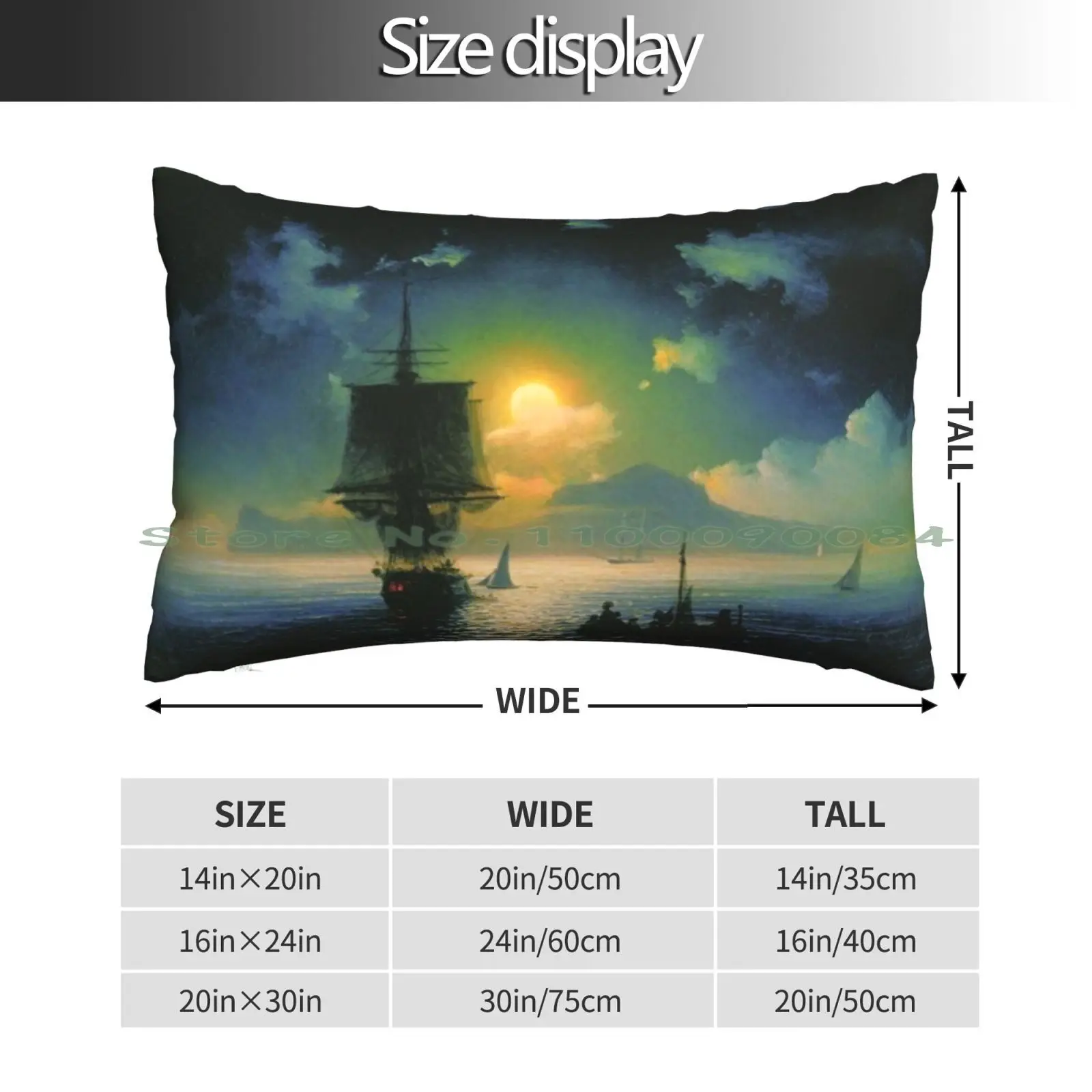 A Lunar Night On Capri , Oil Based Paint Pillow Case 20x30 50*75 Sofa Bedroom De Jouy Pattern Vintage Floral Adult Beanz Long