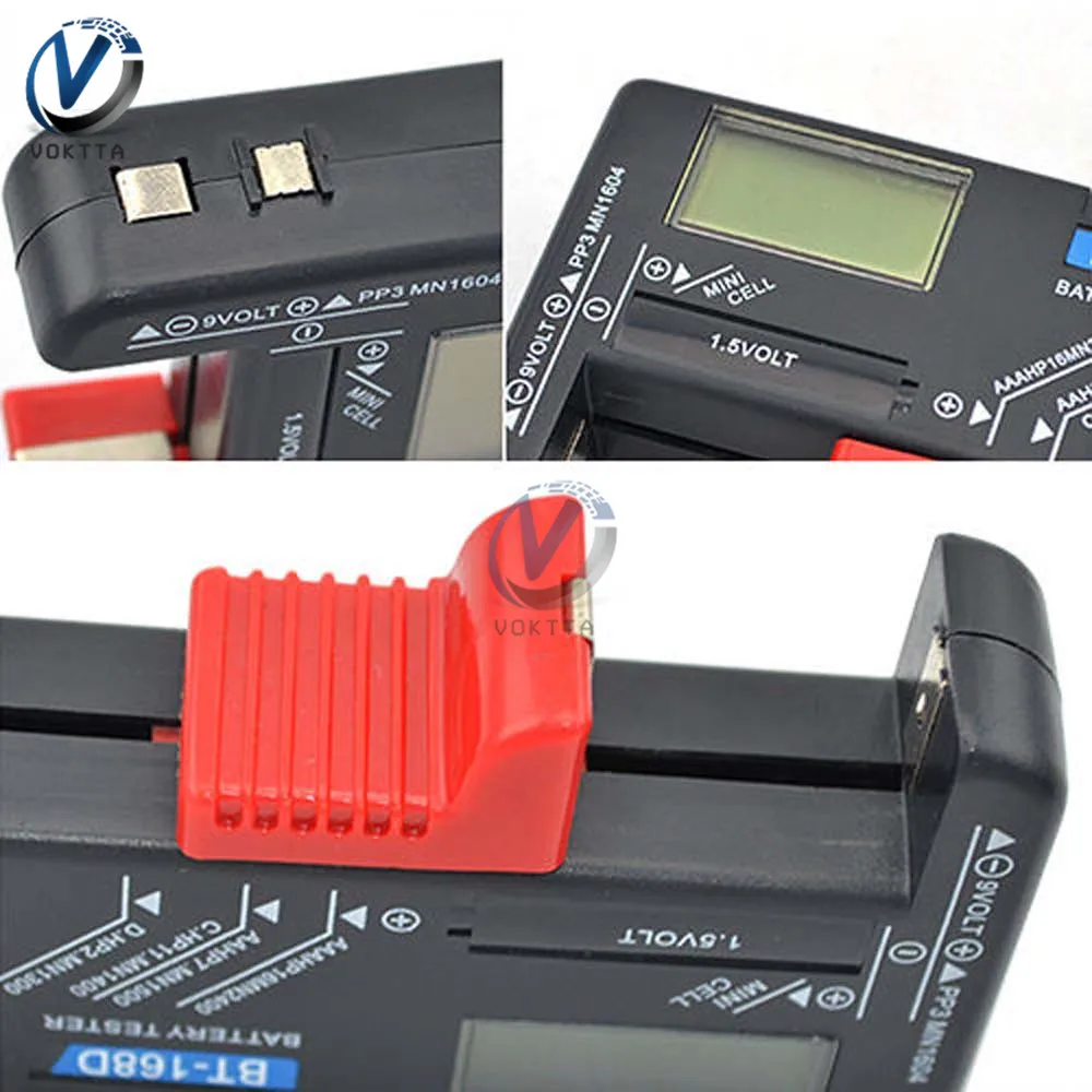 BT168D Digital Battery Capacity Tester LCD Digital/Pointer Display BT-168 CheckerAAA AA Button Cell Universal Power Supply Meter