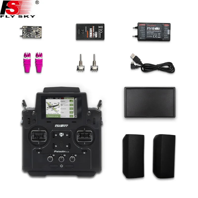 Flysky FS-PL18 Paladin 2.4G 18CH nadajnik radiowy w/FS-FTr10 FS-FTr16S odbiornik HVGA 3.5 Cal ekran dotykowy TFT dla RC FPVDrone