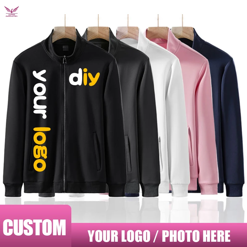 Customized softshell jacket men print photo Long Sleeve for Sweatshirt Male and female Custom coat Hoodies jacket Add Your Text