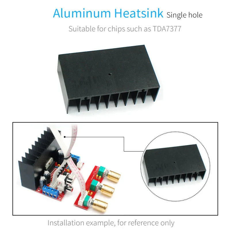 Aluminum Heatsink Radiator Cooling for For Electronic Chip IC TDA2030 TDA7377 TDA7850 Chips Heatsink Cooler Plates 76*45*21mm