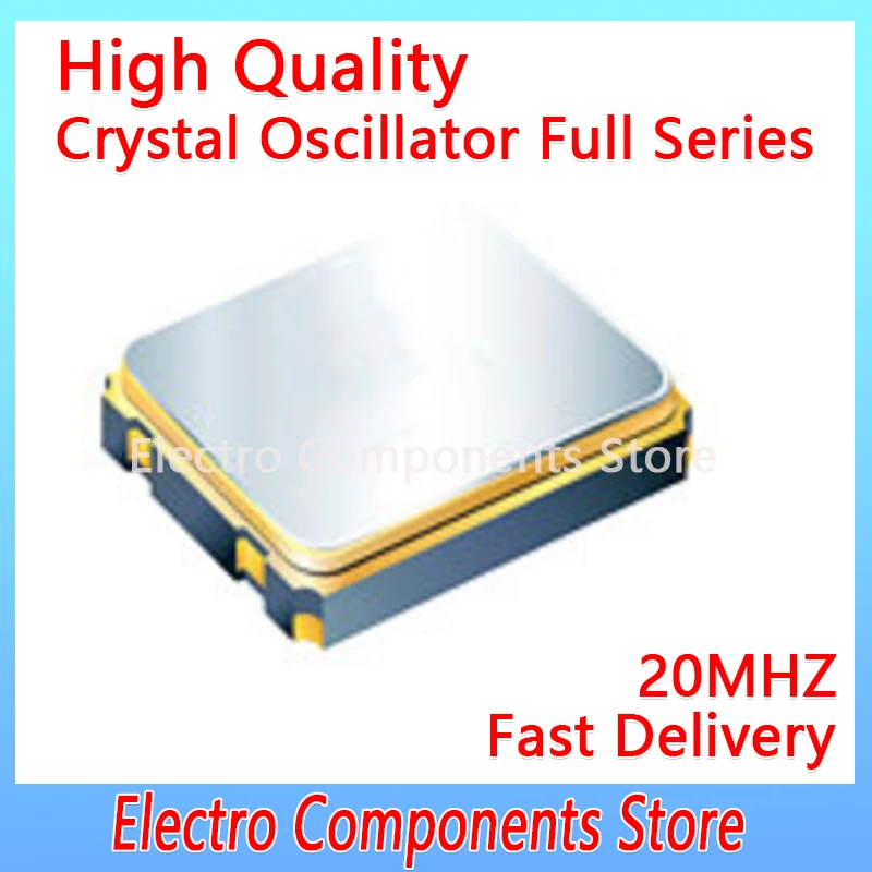 5PCS/Lot 4Pin 2520 2.5*2.0MM OSC 20.000MHZ 20.000M 20M 20MHZ 20 MHZ Active SMD Patch Quartz Crystal Oscillator Wide Voltage