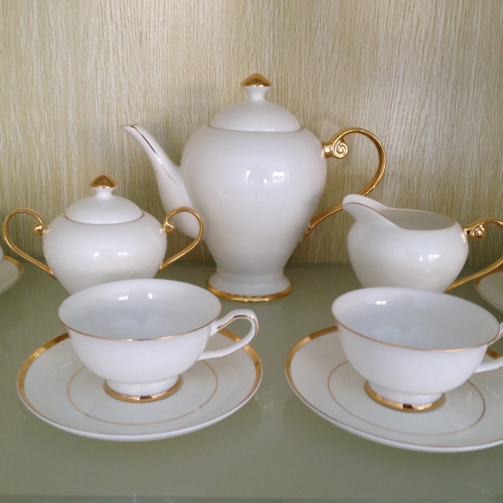 

15 Pcs coffee set luxuryEurope Tea Cup And Saucers Set Ceramic Mug Coffee Cup Set With Dessert Plate