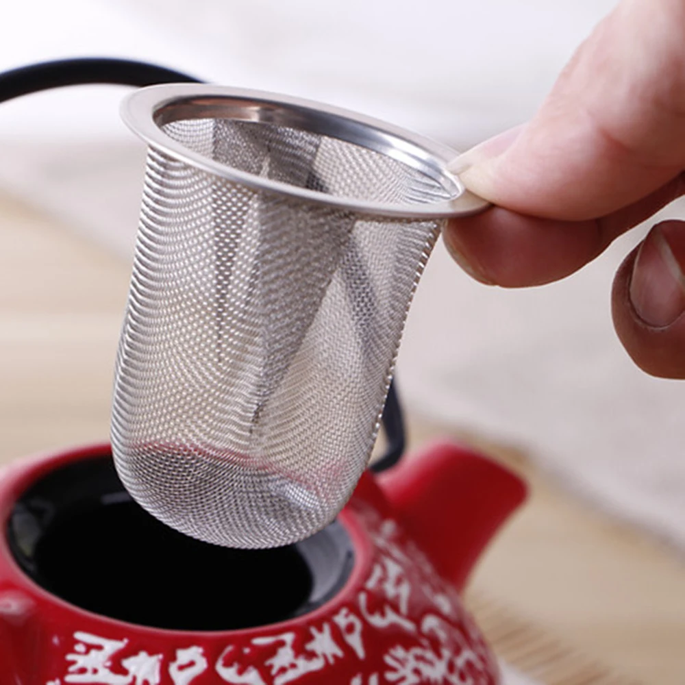 Diameter 5.1-9 CM Mesh Tea Infuser Reusable Tea Strainer Stainless Steel Teapot Leaf Spice Filter Drinkware Kitchen Accessories