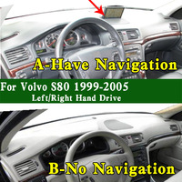 For Volvo S80 I 184 T5 T6 D5 Mk1 1999-2005 Dashmat Dashboard Cover Instrument Panel Protective Pad Dash Anti-Dirt Proof Ornament