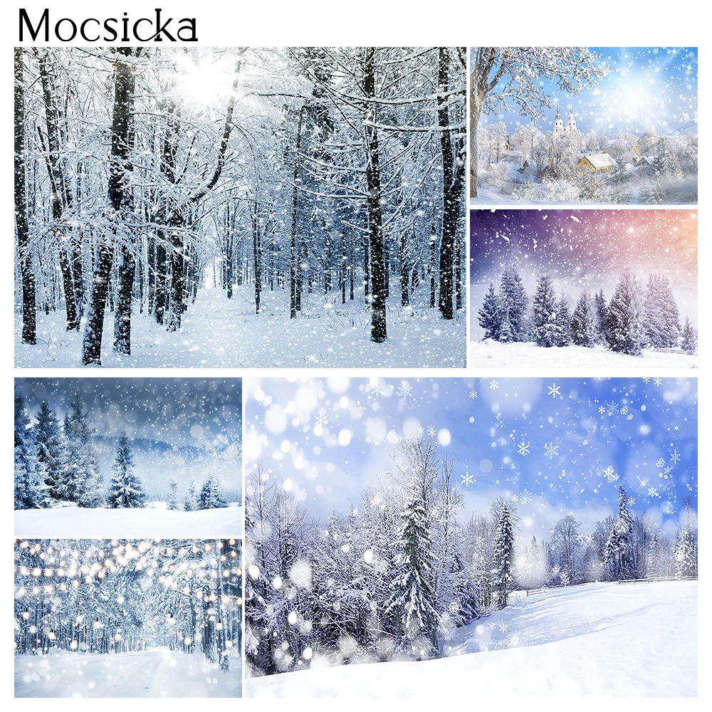 Tuyết Giáng Sinh Chân Dung Phông Nền Bokeh Bông Tuyết Rừng Xứ Sở Thần Tiên Chụp Ảnh Mùa Đông Cho Trẻ Em Và Người Lớn Sinh Nhật Nghệ Thuật Nền Phòng Thu