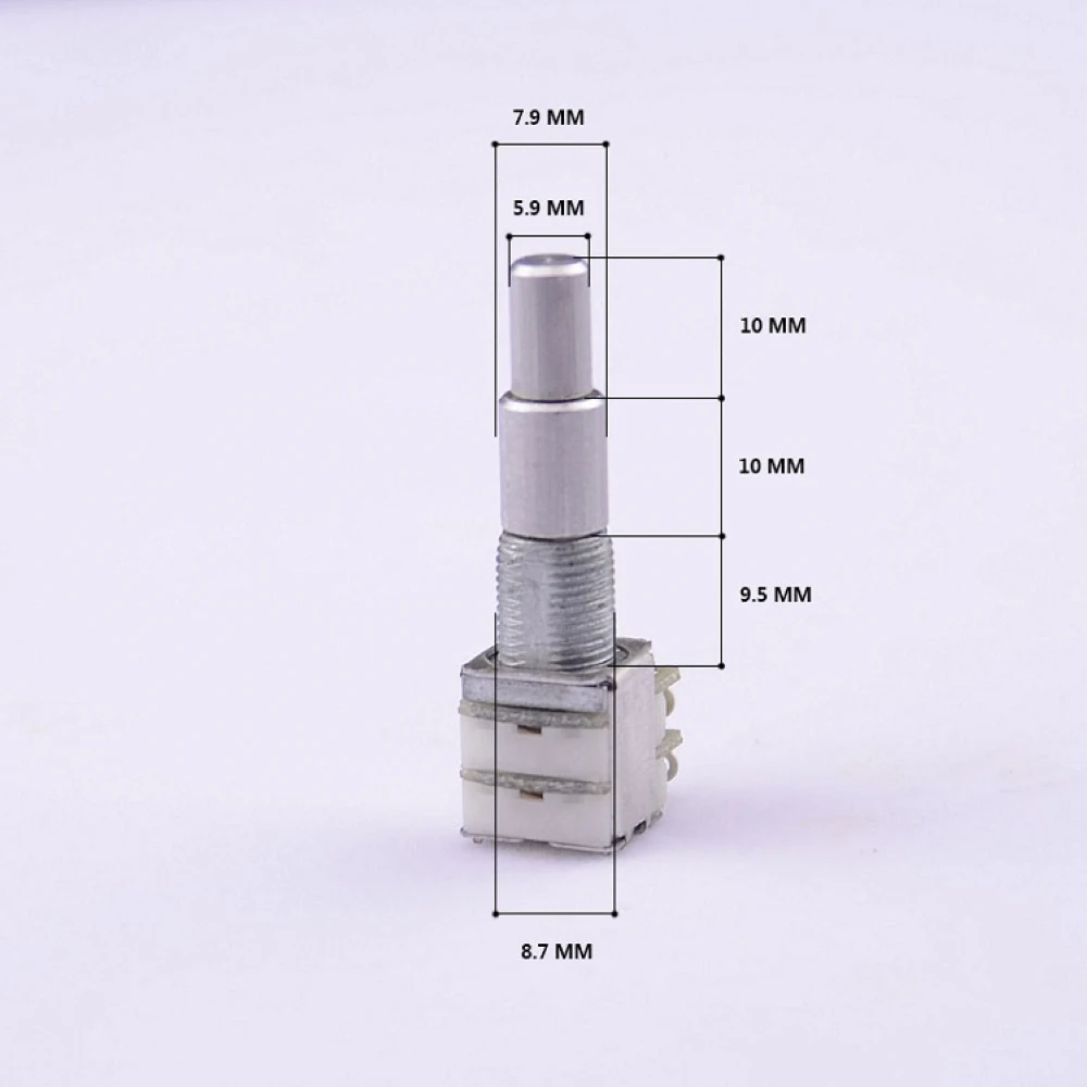 1 Piece B5K/B10K/B50K/B100K/B250K/B500K Stacked Dual Concentric Potentiometer(POT) With Center Detent MADE IN KOREA