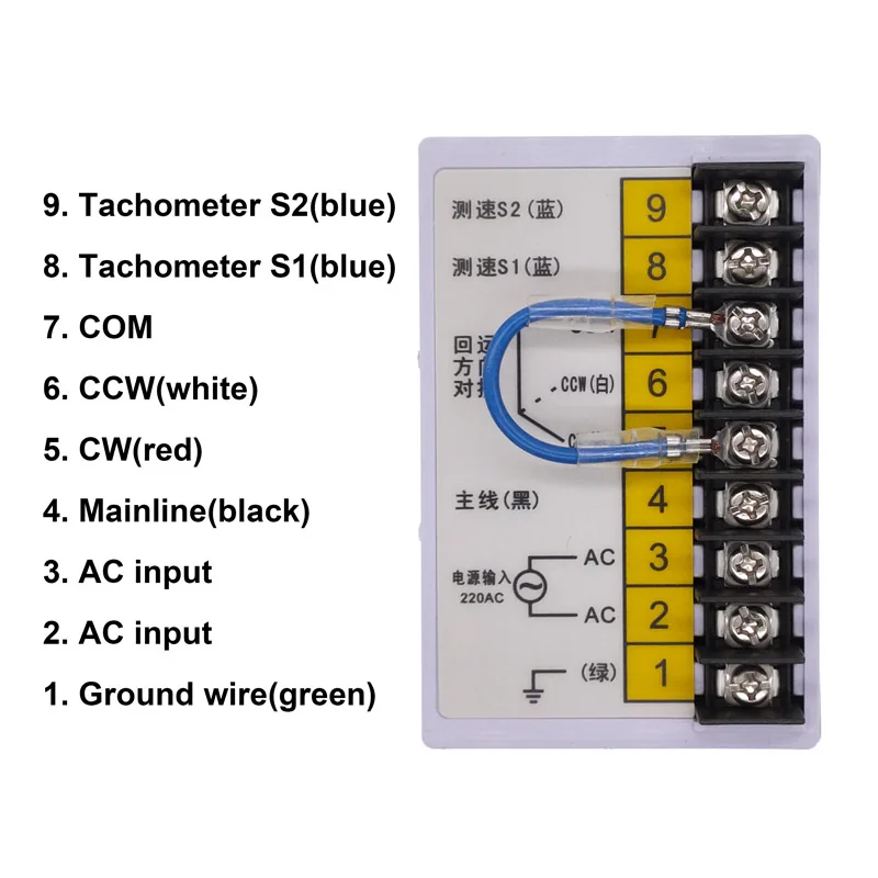 UX-A-52 cyfrowy kontroler prędkości wyświetlacza silnik 400W AC 220V Regulator prędkości Pinpoint Regulator do przodu i do tyłu 50/60hz