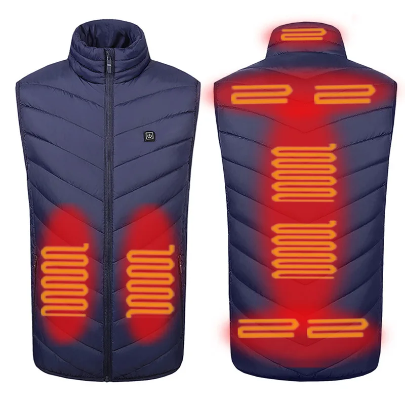 

ENjoyce USB Electric Heated Vest Smart Heating Jackets Men Women Thermal Heater Clothing Warm Sleeveless Coat for Winter P8101C