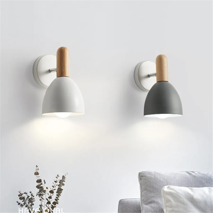 

Modern led Wall Lamp Nordic Wood Aluminum Sconces Lighting for Bedside Kitchen Reading Room Indoor Minimalist Decoration Lights