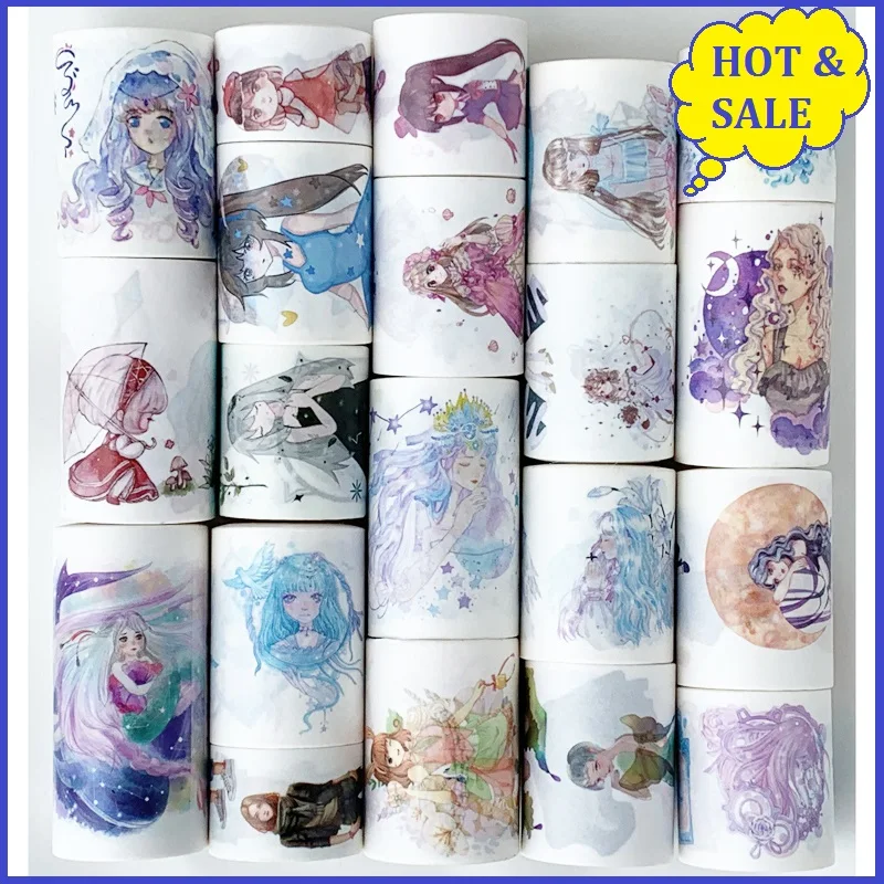 Girl series special ink washi tape w/ release paper for scrapbooking beautiful lady washi tape for decoration