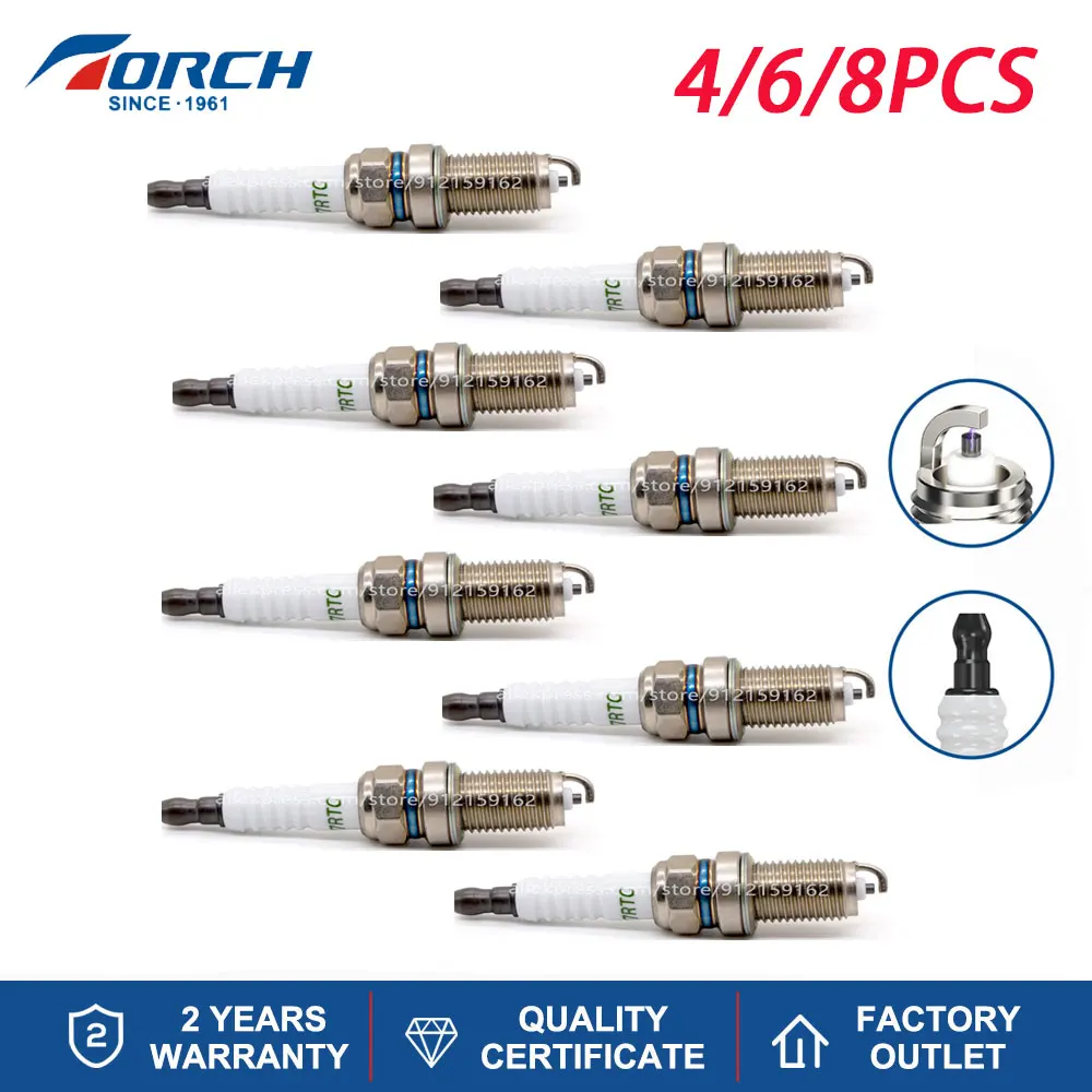 4-8PCS Original Normal Spark Plug TORCH K7RTC Replace for Candle BKR7ESB-D(97646) FR7D-DEG(94477) MAZDA BP51-18-110 BRISK DR12YC