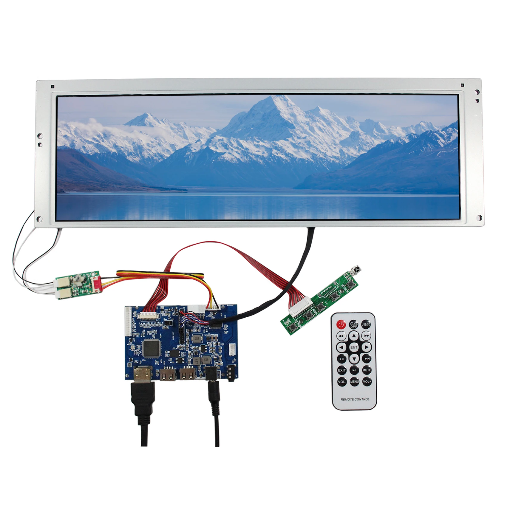 LCD Screen 14.9 inch 1280X390 LCD Display with HD MI USB Controller Board  Fit for Arcade Machines / Car Monitor etc.