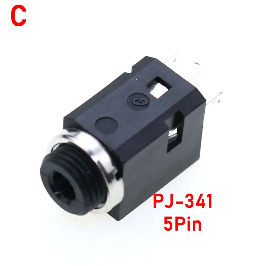 5pcs 3,5mm Stereo pj341 376 301m 325m 3,5 m Buchse mit Schraube Audio-Kopfhörer anschluss PJ-324 zylindrischer Buchse – Detail 4