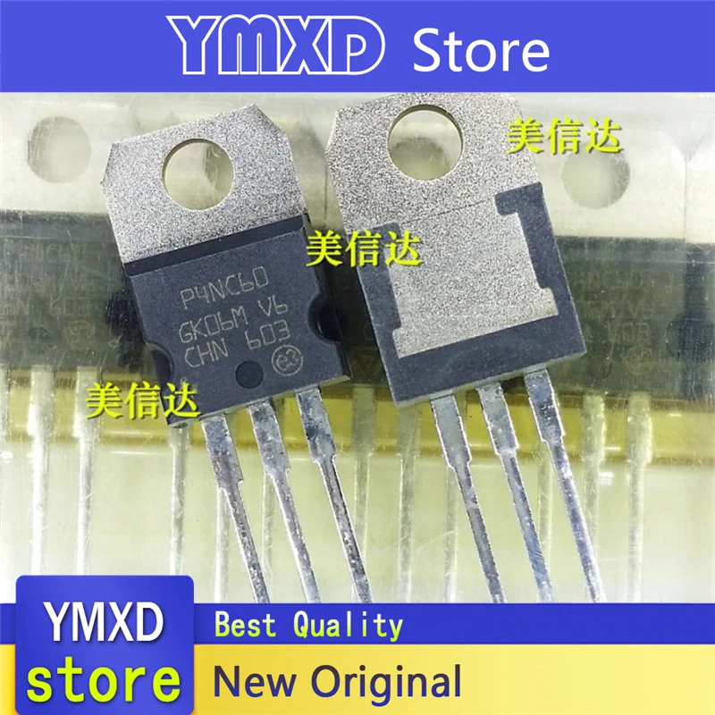 Tubo de efecto de campo a-220 triodo vertical, Original, nuevo, 10 unids/lote, P4NC60 STP4NC60 4A600V, en Stock