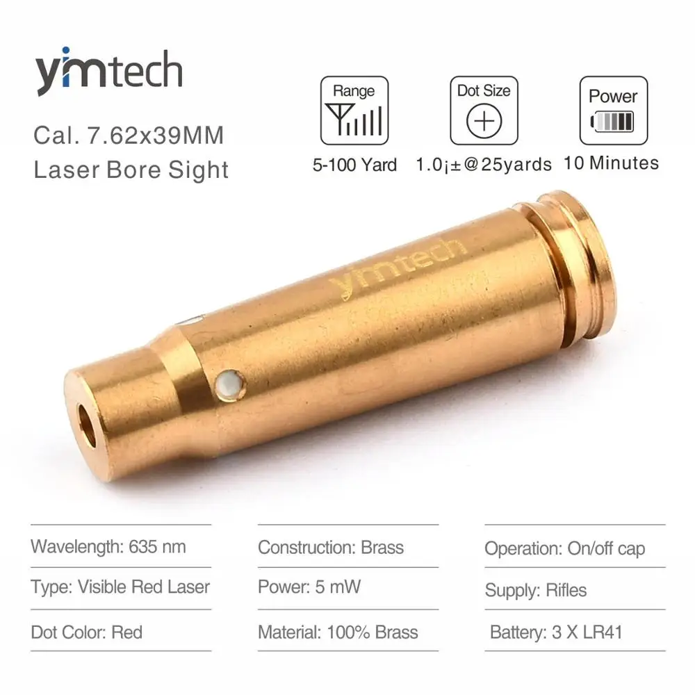 Тактический лазерный прицел с красной точкой, калибр прицела, коллиматор винтовки, лазерная пуля с диафрагмой, 7,62x39 мм