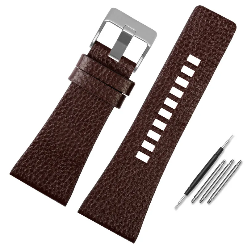 Genuine Leather watchband For Diesel DZ7396DZ1206 DZ1399 DZ1405 Watch band Litchi grain 22 24 26 27 28 30 32 34mm strap bracelet