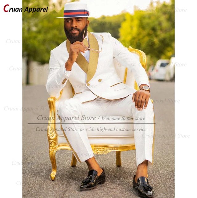 Tailor made Fashion Ivory White Wedding Dress Men Suit Slim Fit Best Man Groom Dress Tuxedo Purple Shawl Lapel Jacket Pants 2Pcs AliExpress